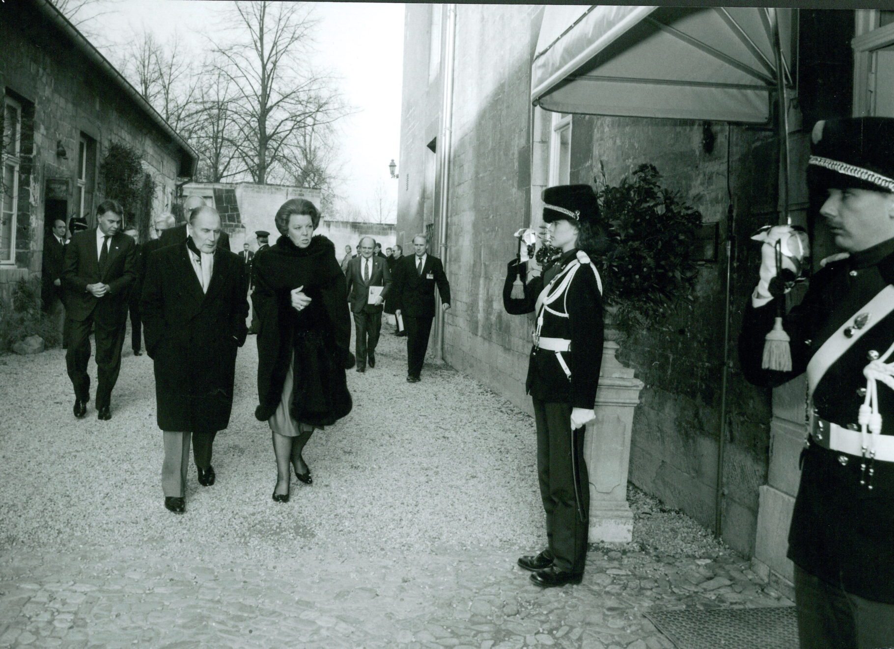 Koningin met F. Mitterrand